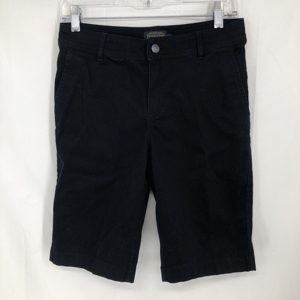 Pendleton Black Bermuda Tencel & Cotton Blend Stretch Shorts 6 (29x10)